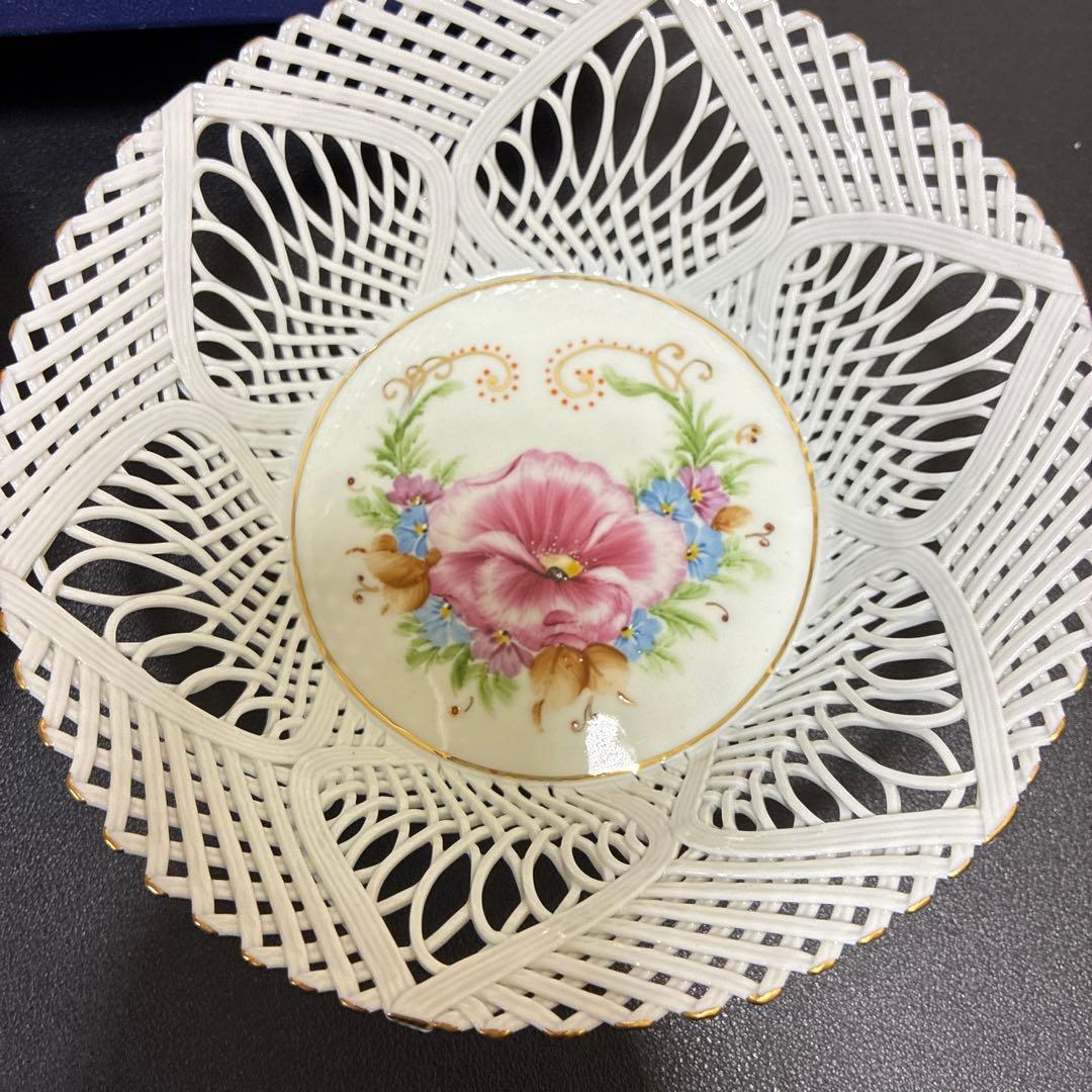 MOGA モガ ルーマニア レースバスケット 陶器 2個セット