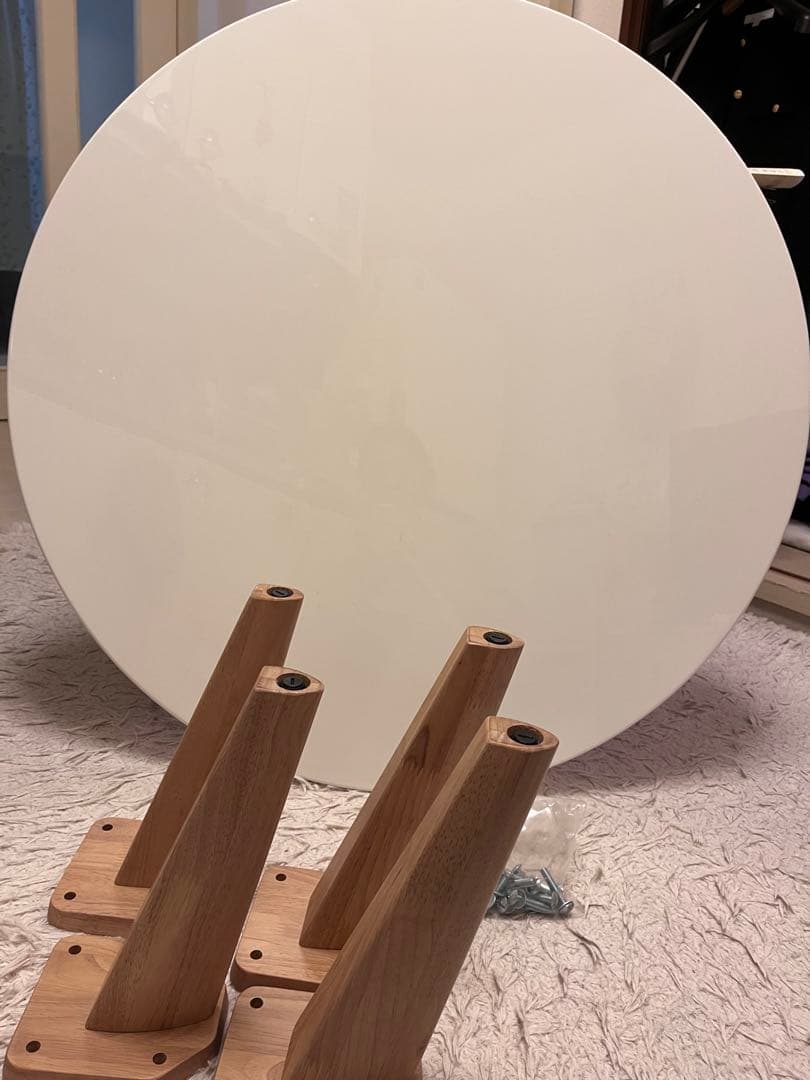 tac INTERIOR 円形ローテーブル 90cm 美品