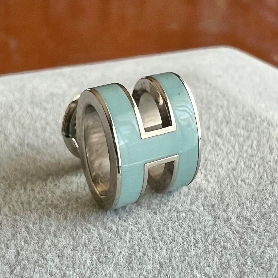 HERMES エルメス 片耳用 ターコイズブルー 希少色