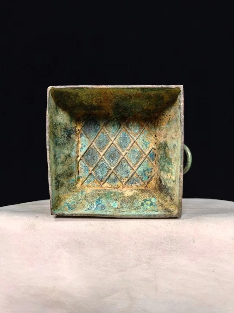 中国古美術品·旧蔵珍品·古青銅銘文器皿★辅首衔環紡壺★飲酒器·文房置物·風水開運