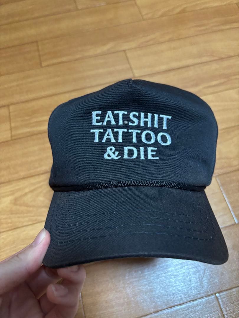 帽子 SNAPBACK CAP EAT, SHIT, TATTOO&DIE BLACK
