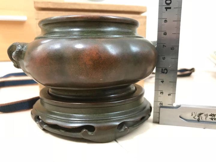 宣徳香炉　木箱付