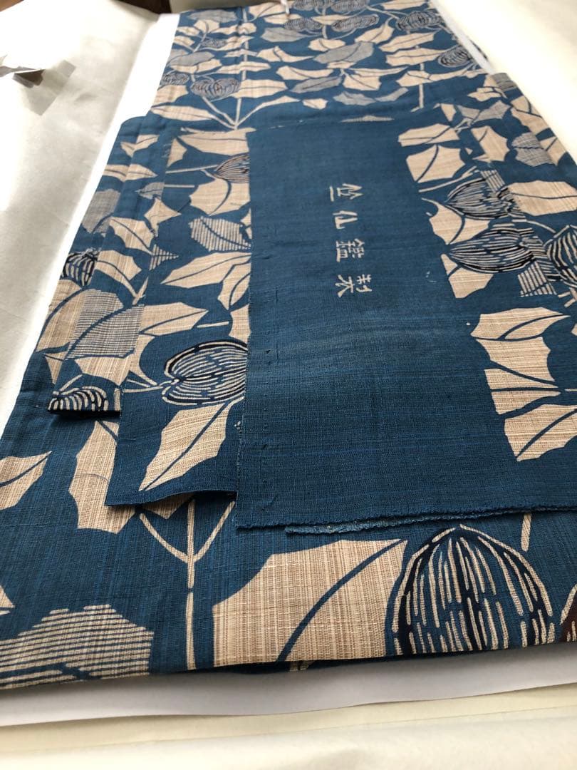 さな⭐︎竺仙　浴衣　奥州小紋　ほおずき鬼灯　お仕立て済