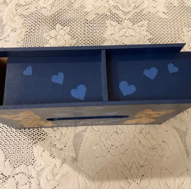 オーダーペイント　ティッシュボックス　トールペイント