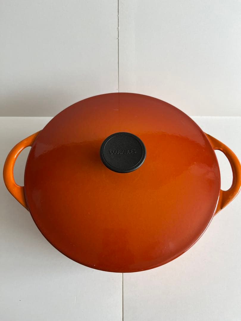 廃盤　クーザンス 両手鍋　20cm レンガ色