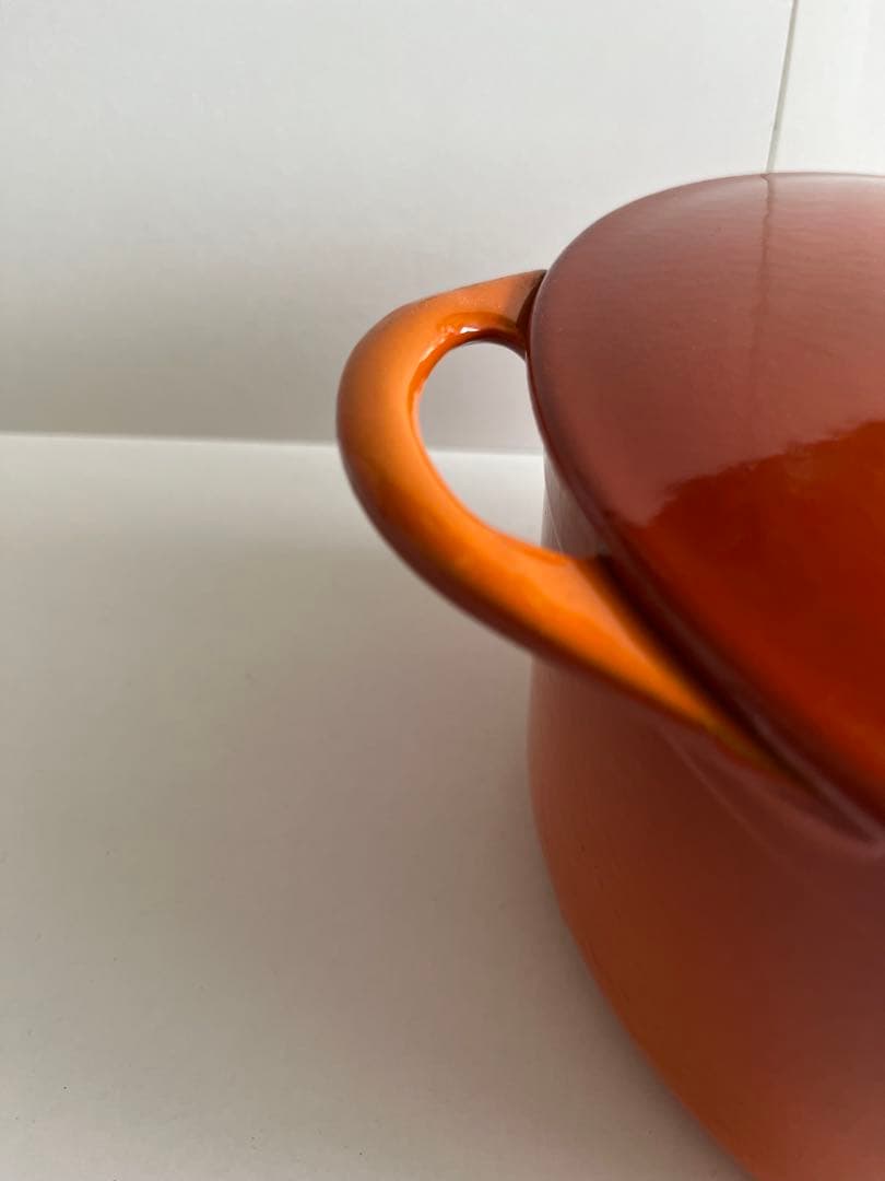 廃盤　クーザンス 両手鍋　20cm レンガ色