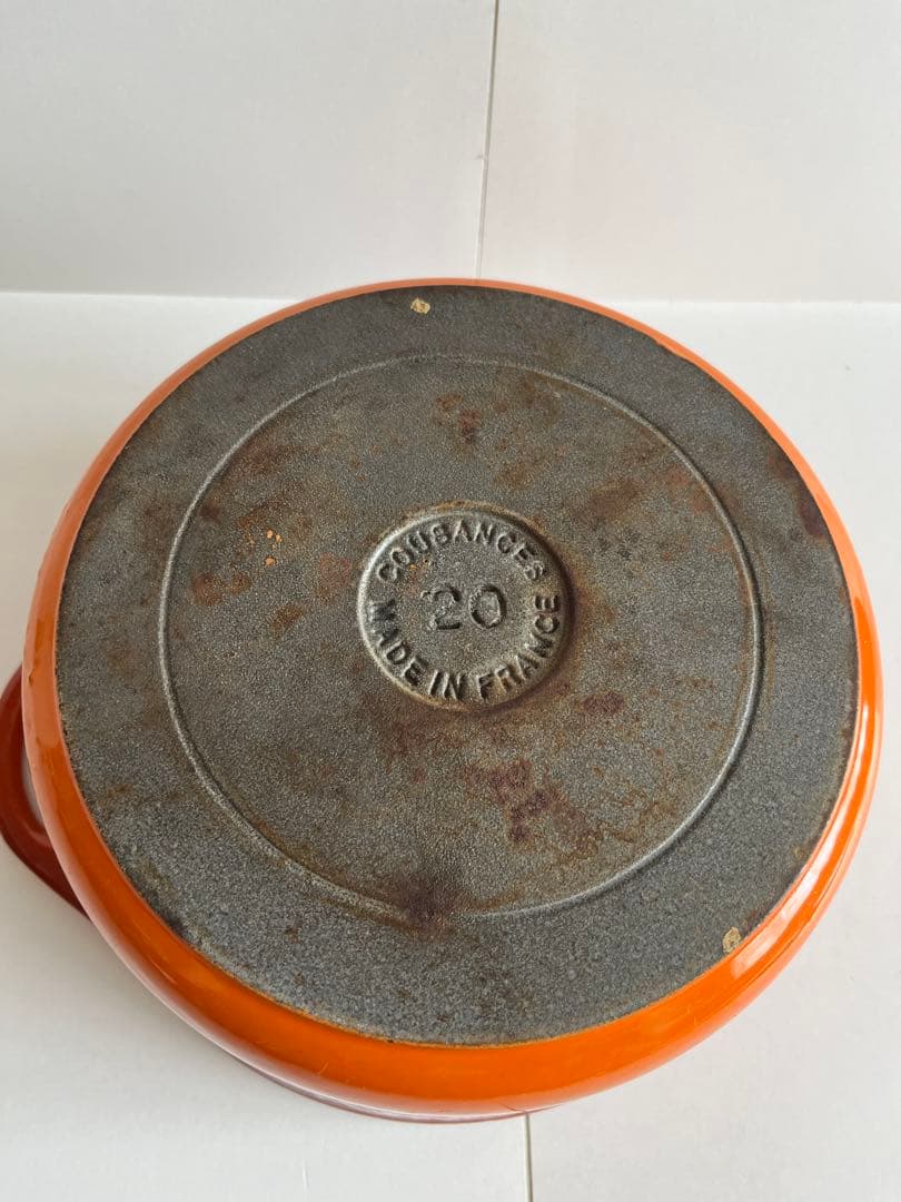 廃盤　クーザンス 両手鍋　20cm レンガ色