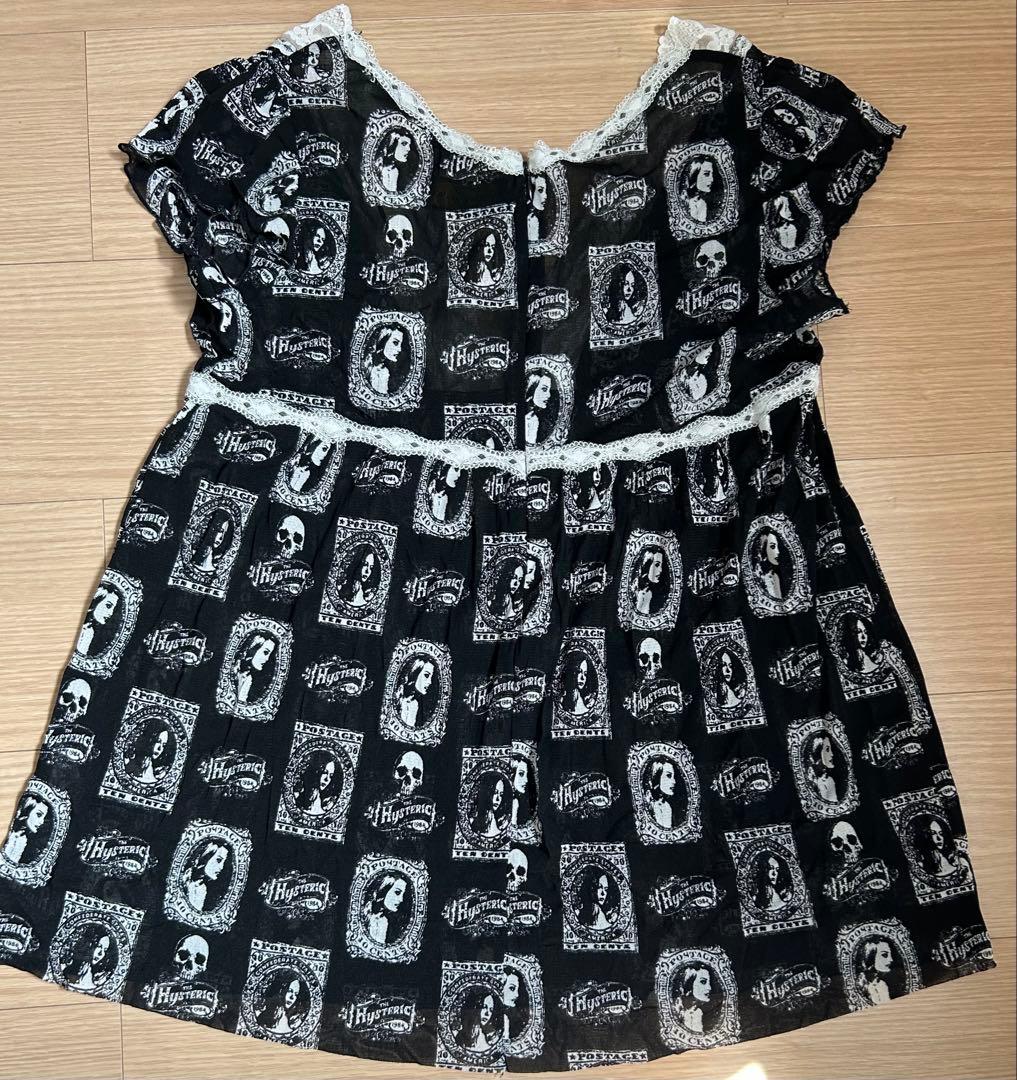 ヒステリックグラマー　ヒスガール　総柄　キャミソール　レース　肖像画