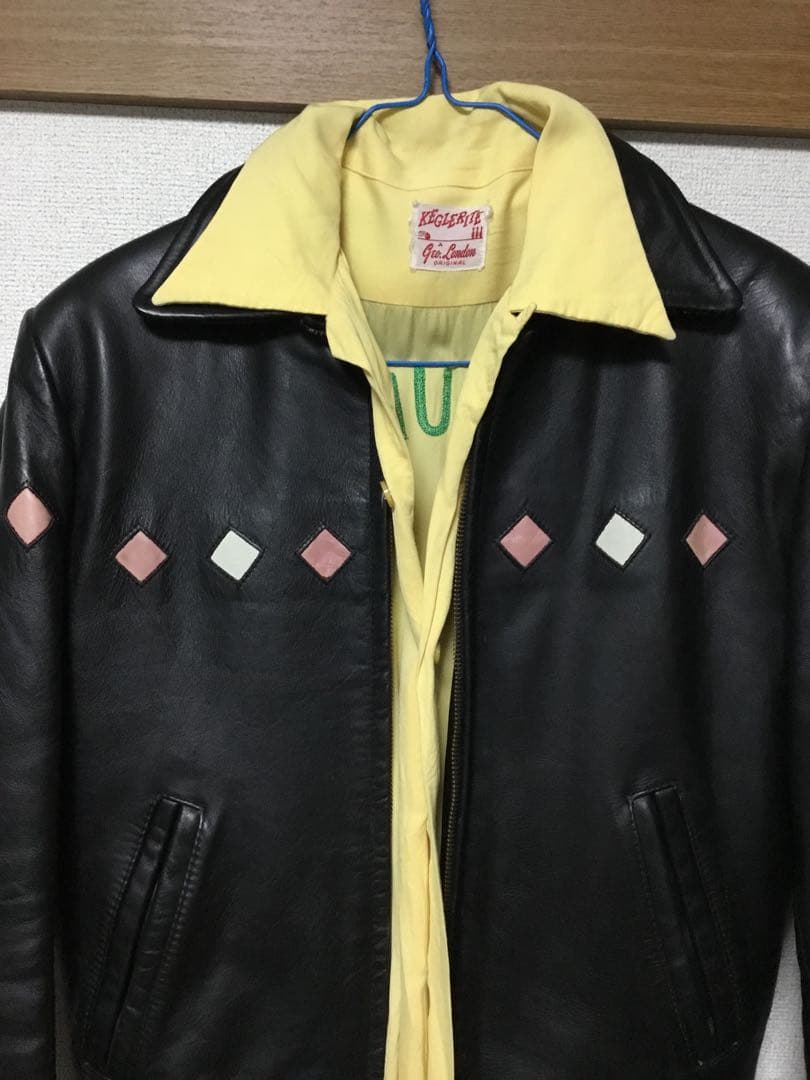 ボーリングシャツ長袖ギャバシャツ　ビンテージ　50S ロカビリー