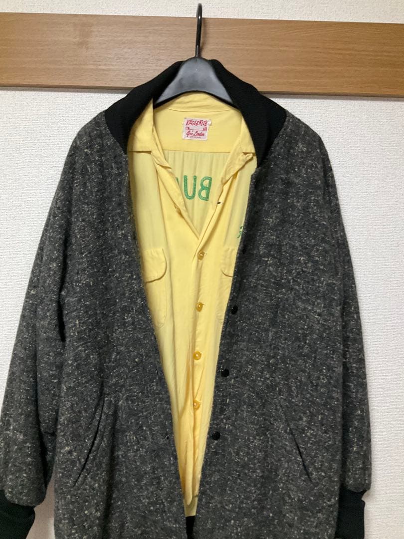 ボーリングシャツ長袖ギャバシャツ　ビンテージ　50S ロカビリー