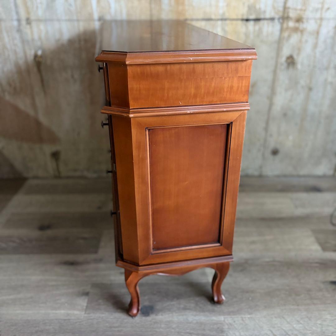 イタリア　猫脚　象嵌細工　4段チェスト ヴィンテージ