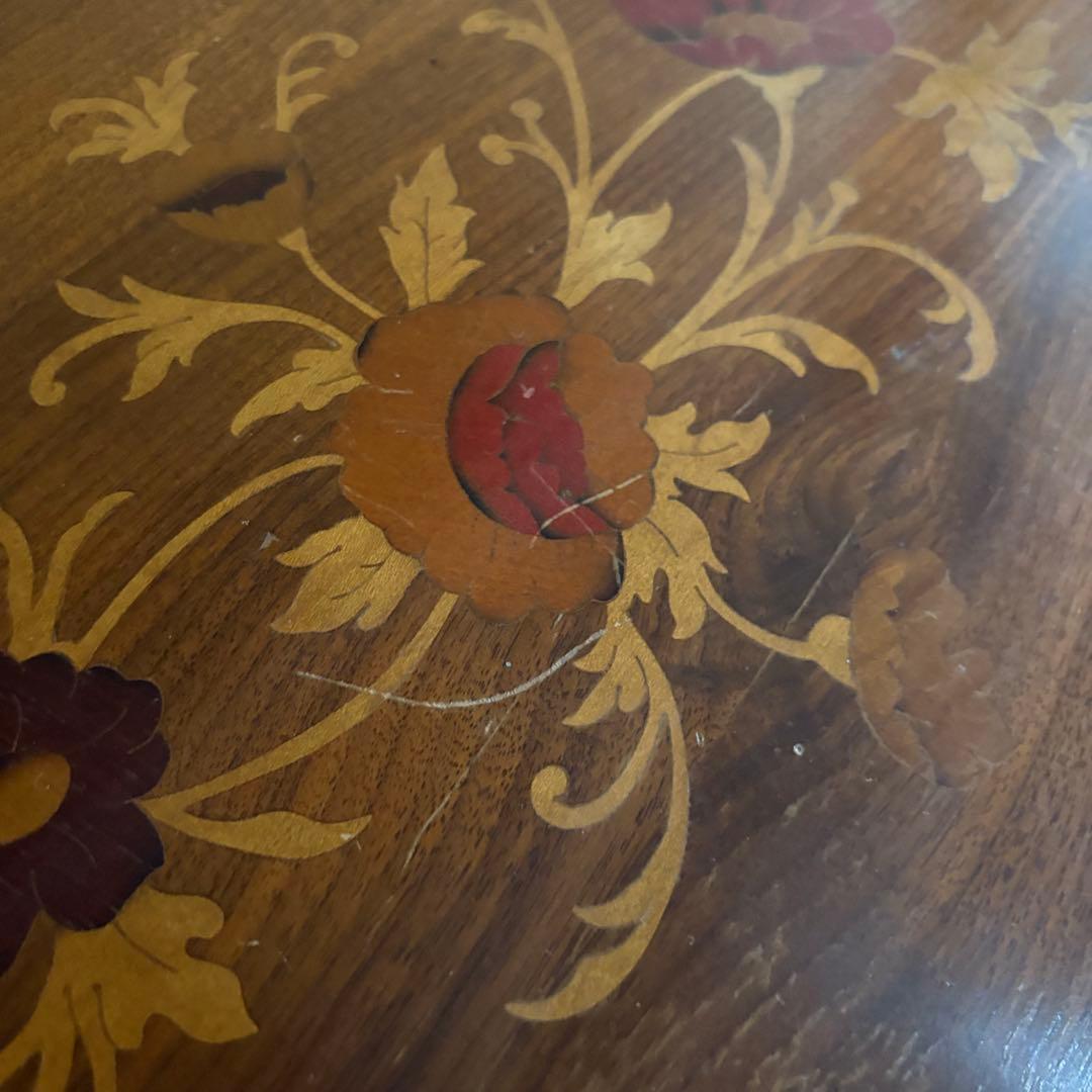 イタリア　猫脚　象嵌細工　4段チェスト ヴィンテージ