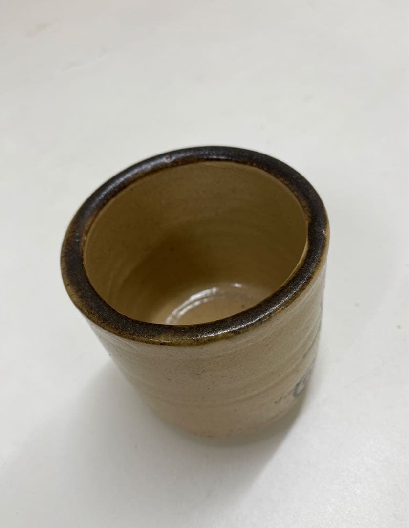 山下清　筆筒　益子焼　カタツムリ