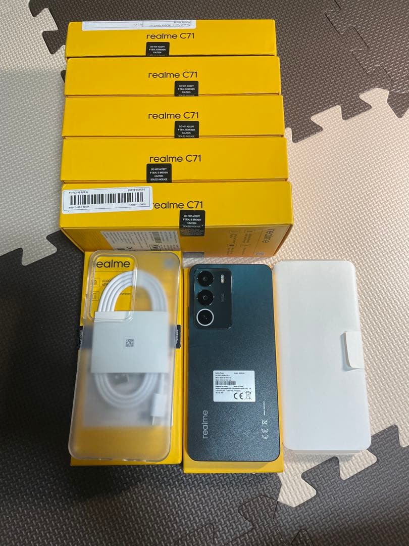 realme C71 グレー 本体 充電ケーブル付き5台　8*256