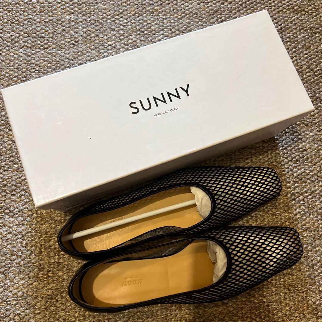 SUNNY ブラック フラットシューズ 39