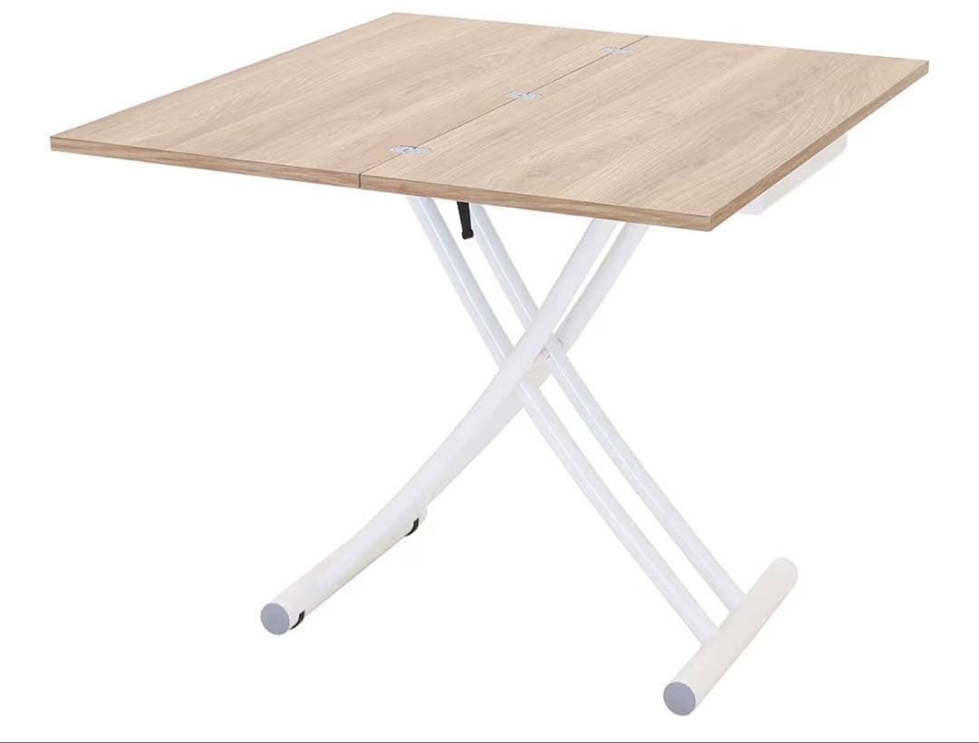 昇降テーブル テーブル グロリアス 82-645 (ナチュラル/ホワイト)