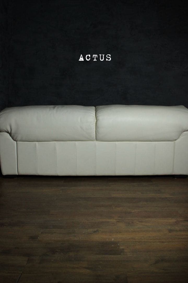 首都圏送無料〜ACTUS SHUL 総本革　3人掛け　超極上　当時35万　ソファ
