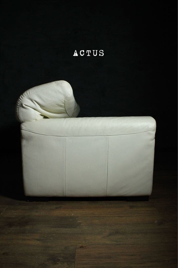 首都圏送無料〜ACTUS SHUL 総本革　3人掛け　超極上　当時35万　ソファ