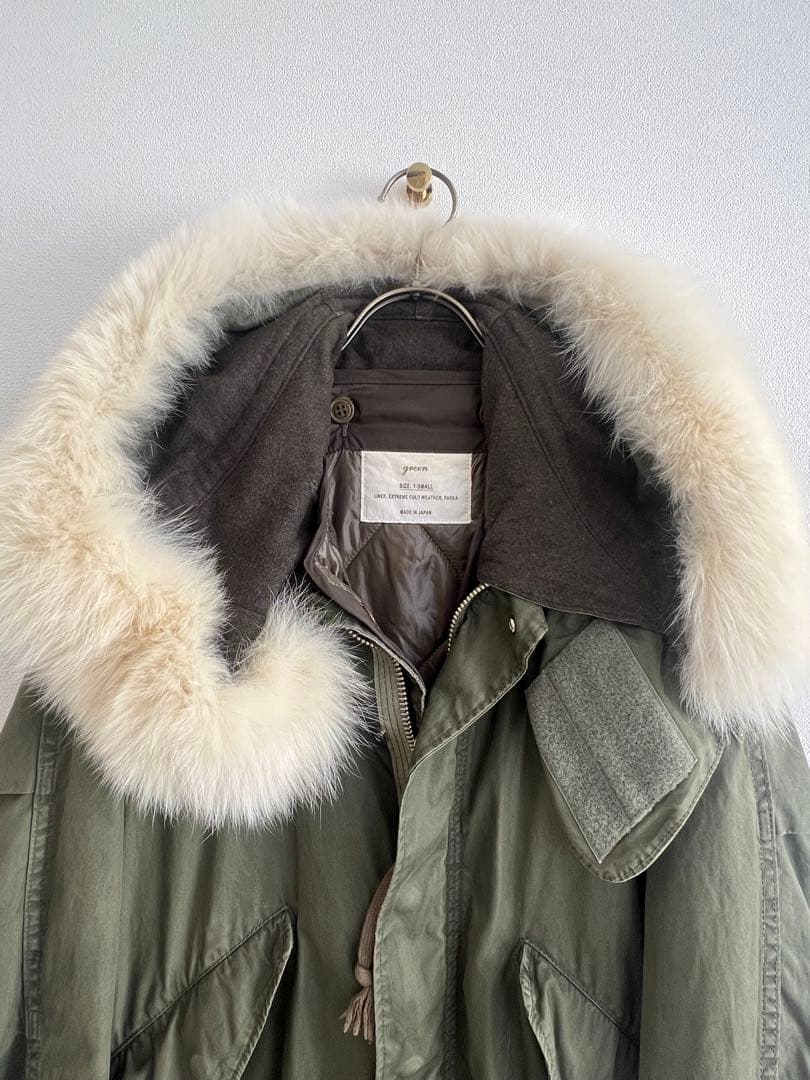 希少 小泉今日子着用 green M-65 モッズコート フォックスファー S