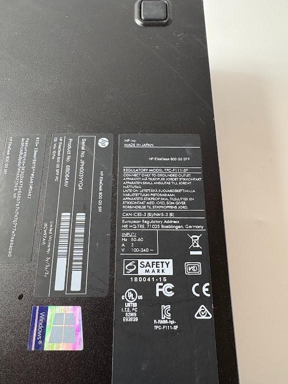 HP EliteOne 800 G5 SFF デスクトップPC