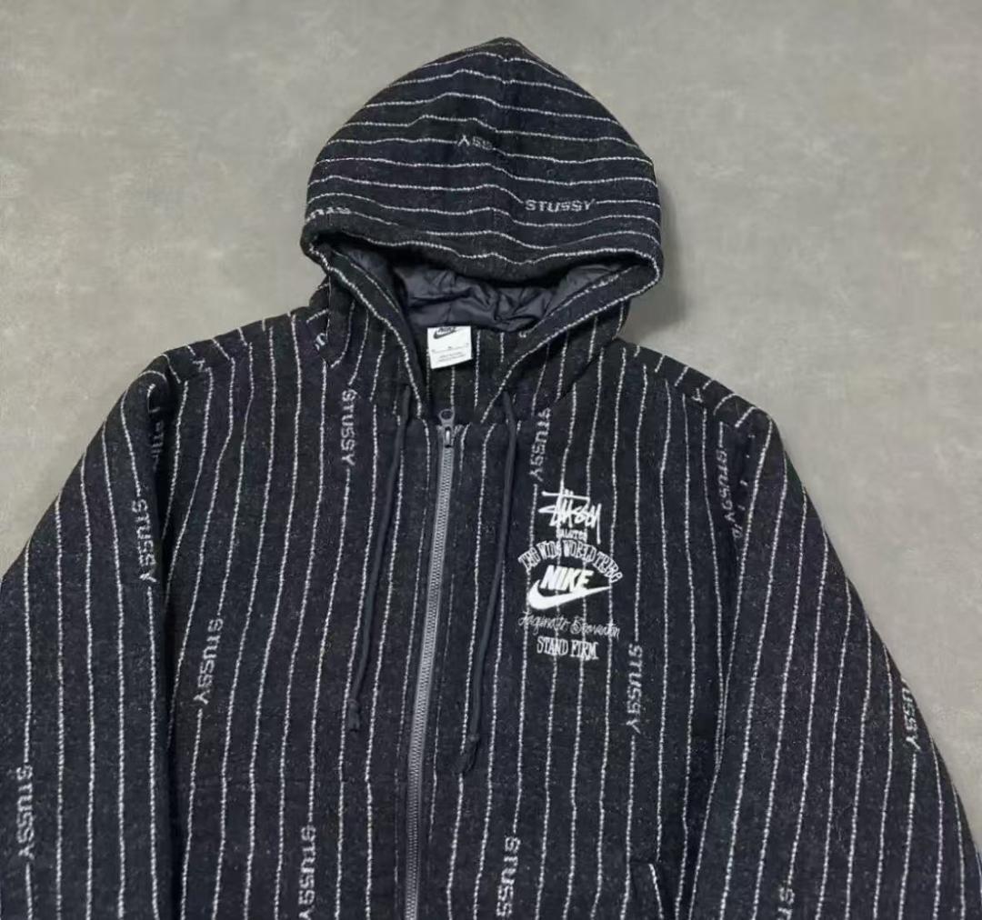美品Stussy x Nike ストライプ柄ジャケット M