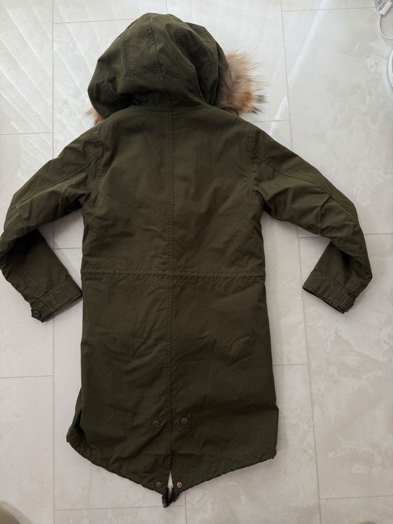 FRED PERRY フレッドペリー　長袖ライナー付き　モッズコート ファー