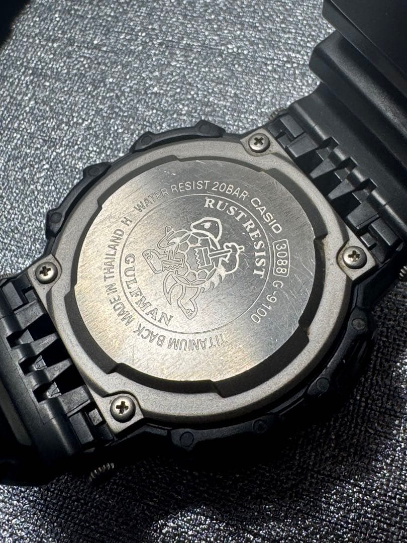 激レア G-SHOCK GULFMAN 電池交換済ブラック ヴィンテージ カシオ