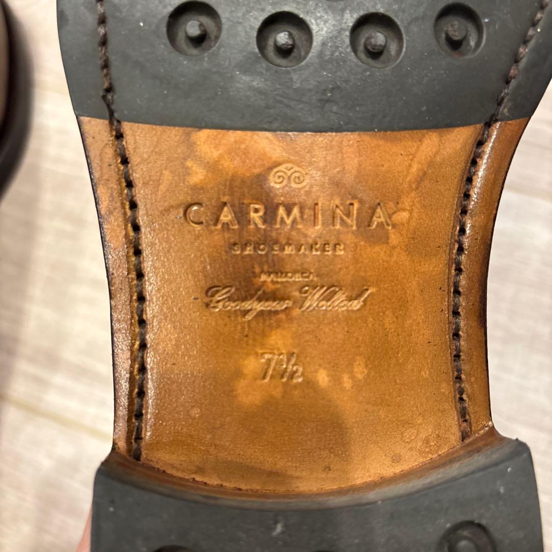 CARMINA ブラウンレザー ローファー7 2/1