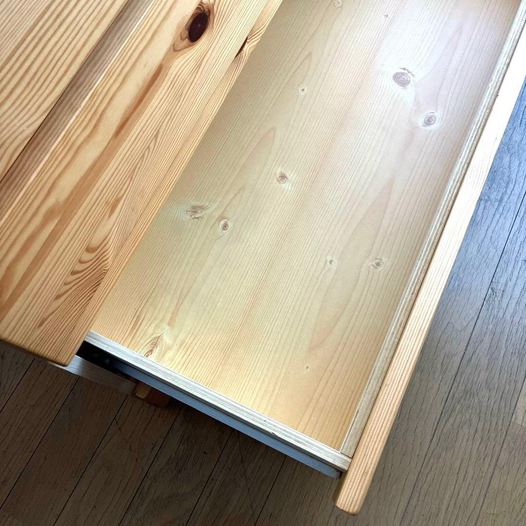 無印良品　パイン材 チェスト　4段 ワイド