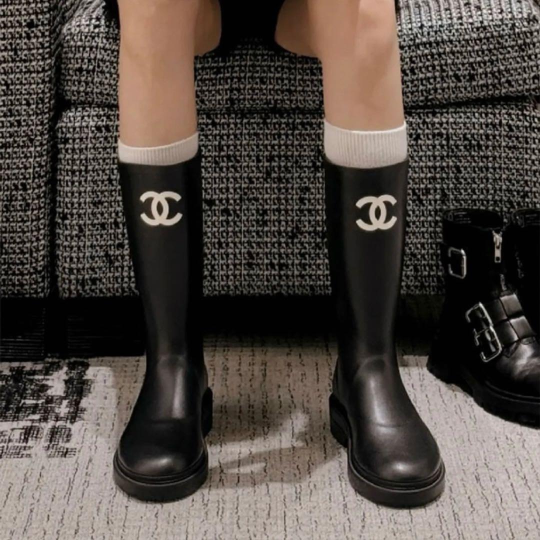 CHANEL シャネル レインブーツ 37 ジェニー着用 【新品未使用】