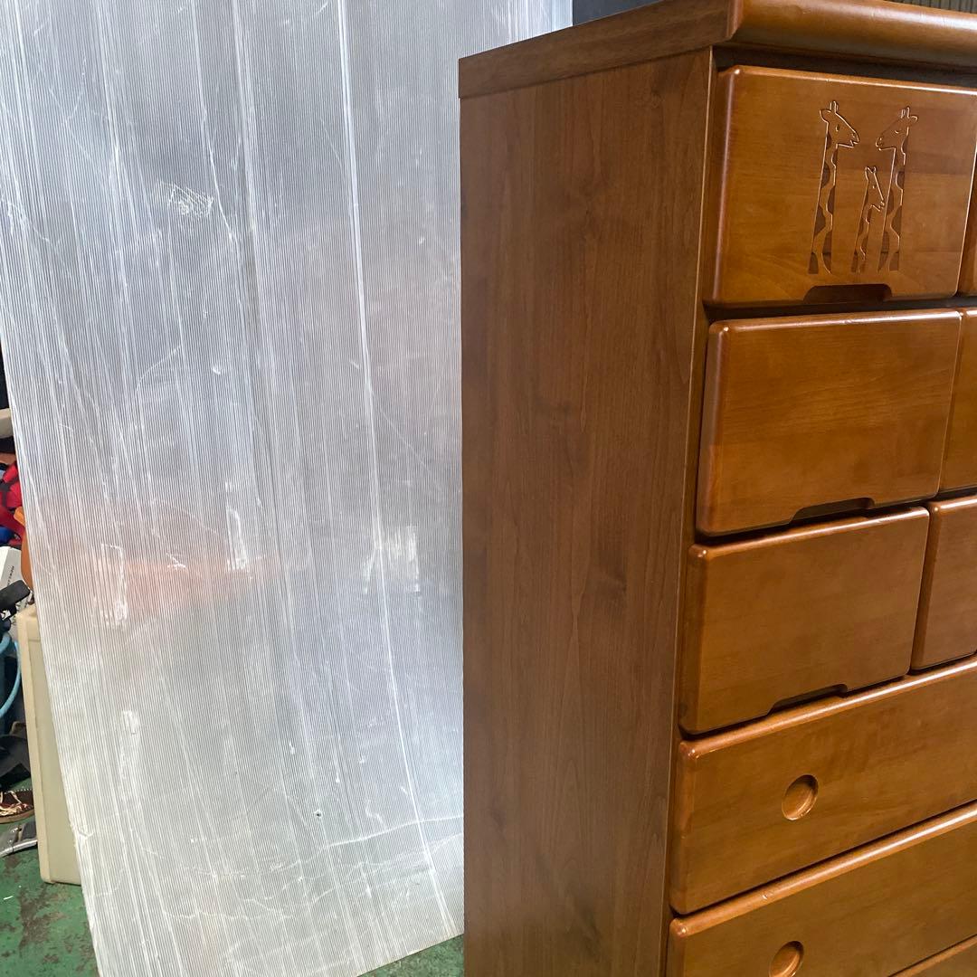 ミッフィー イラスト付き 木製チェスト 12引き出し