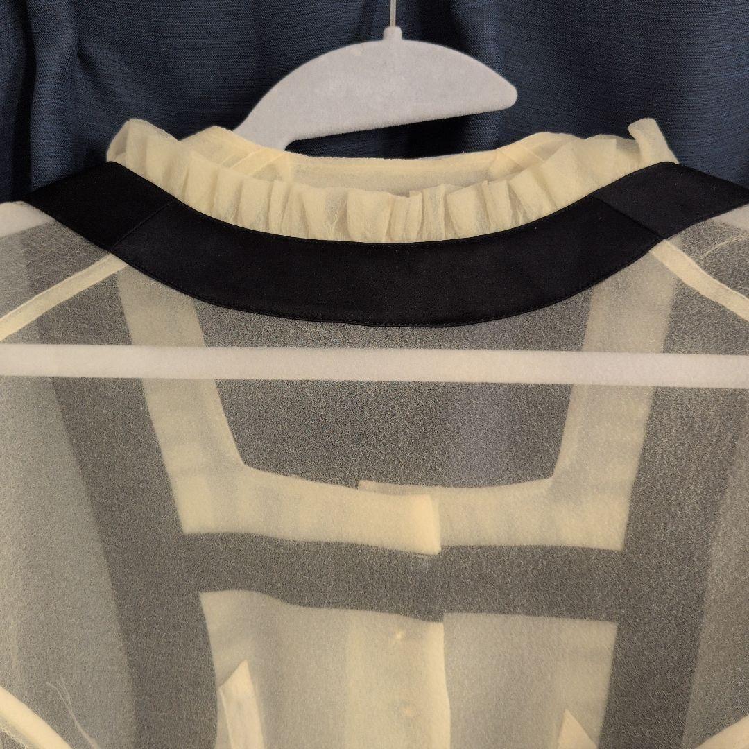 【お値下げ中】MIKIOSAKABE シースルー フリル付き長袖ブラウス