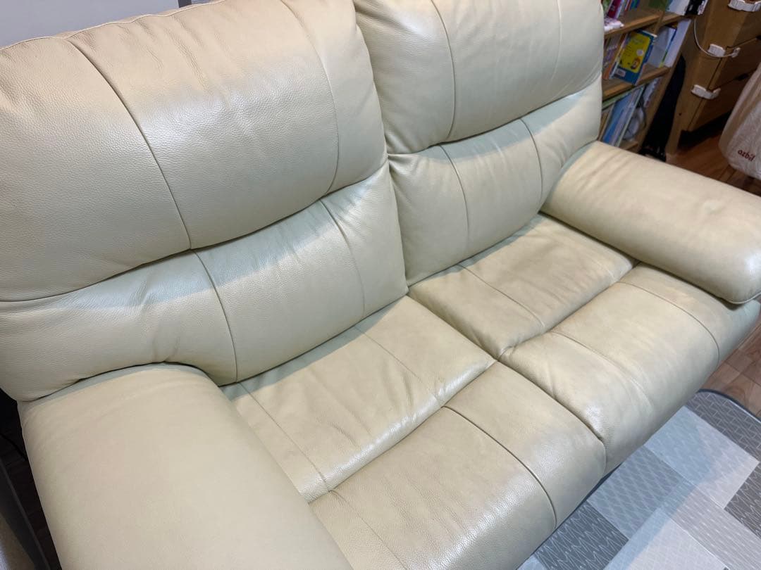 ヤマダオリジナル 電動リクライニングソファ レザー 2人掛けソファ