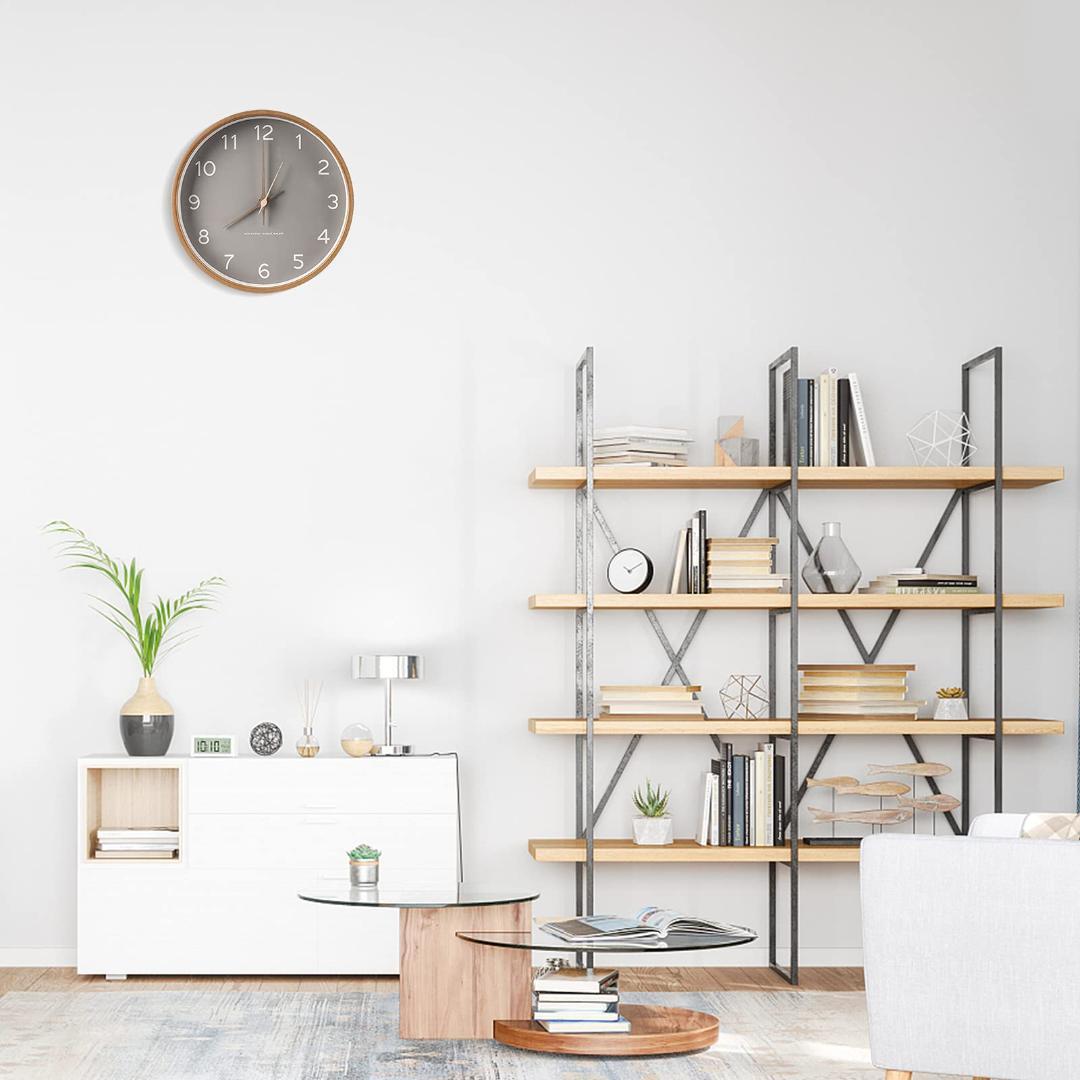 インテリア 静音木製壁掛け時計 ナチュラル 北欧