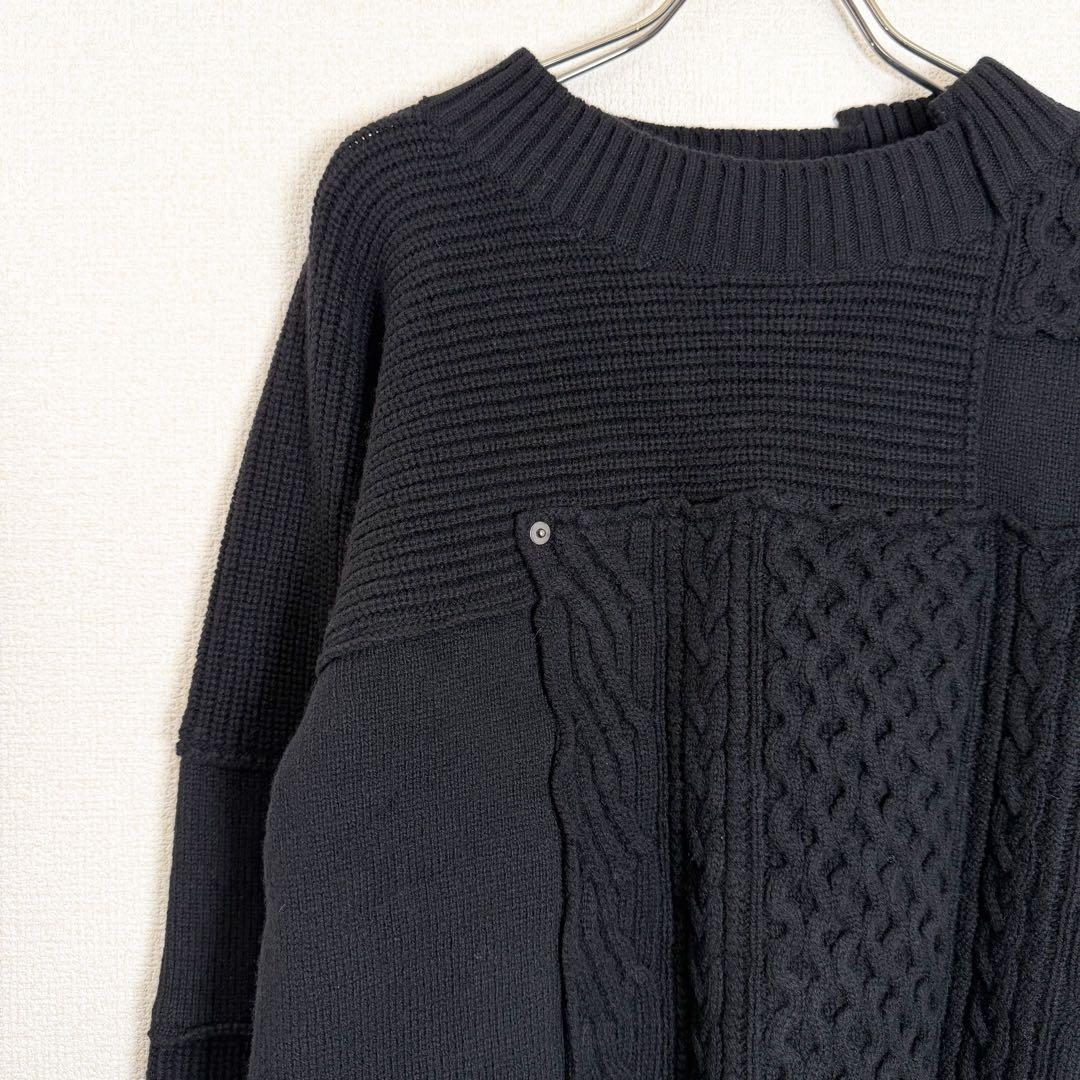 sacai サカイ パッチワークニット　再構築ニット
