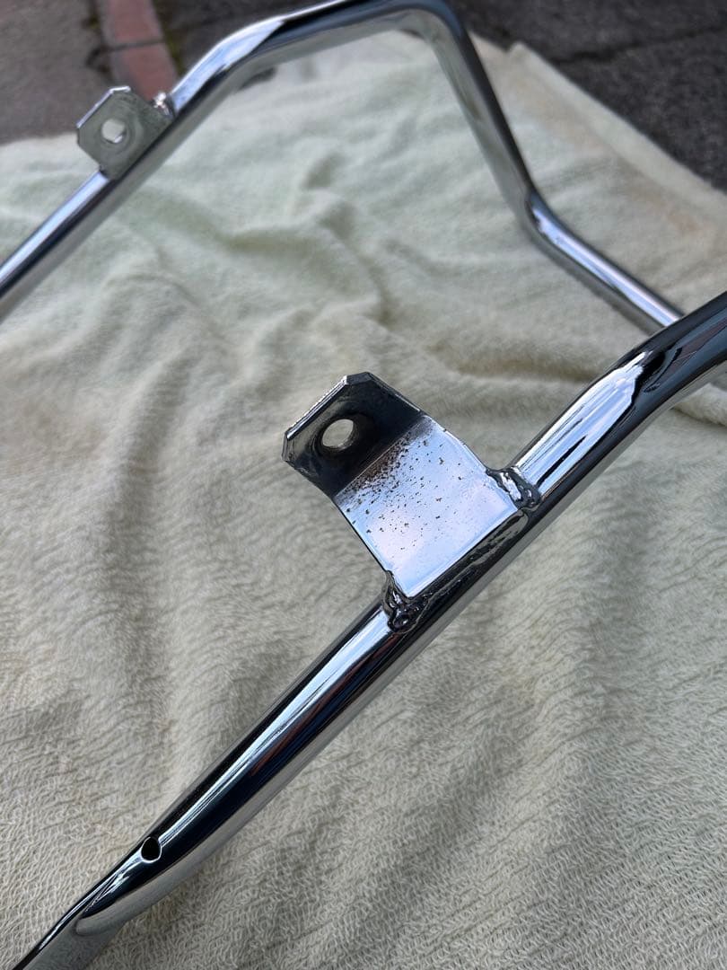 クロームメッキ バイクフレームガード