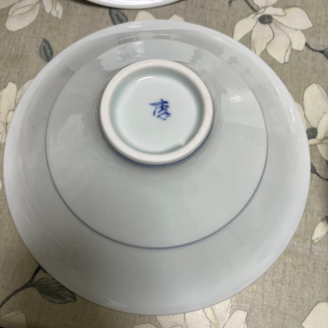 有田焼 李荘窯 伊勢海老 縁起物 5客 エビ 深鉢 鉢 麺鉢 丼 染付