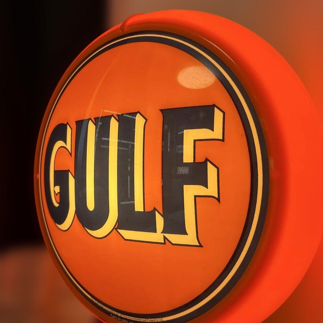 GULF ガスポンプライト グローブ vintage 希少 ガソリン USA