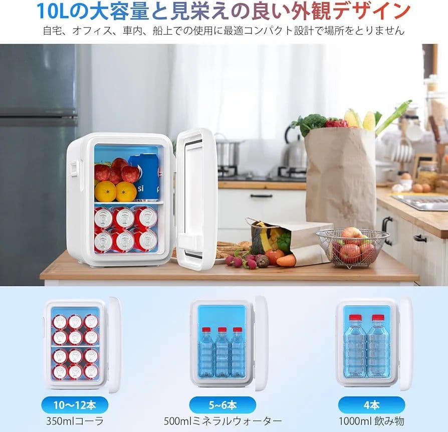小型冷蔵庫 10L ミニ冷蔵庫 0-65℃ 保冷保温庫 車載 冷温庫