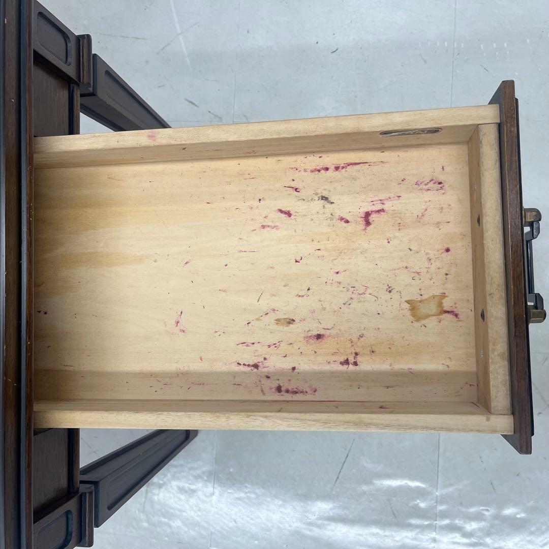 ①マルニ木工　地中海ロイヤル　引き出し付きサイドテーブル