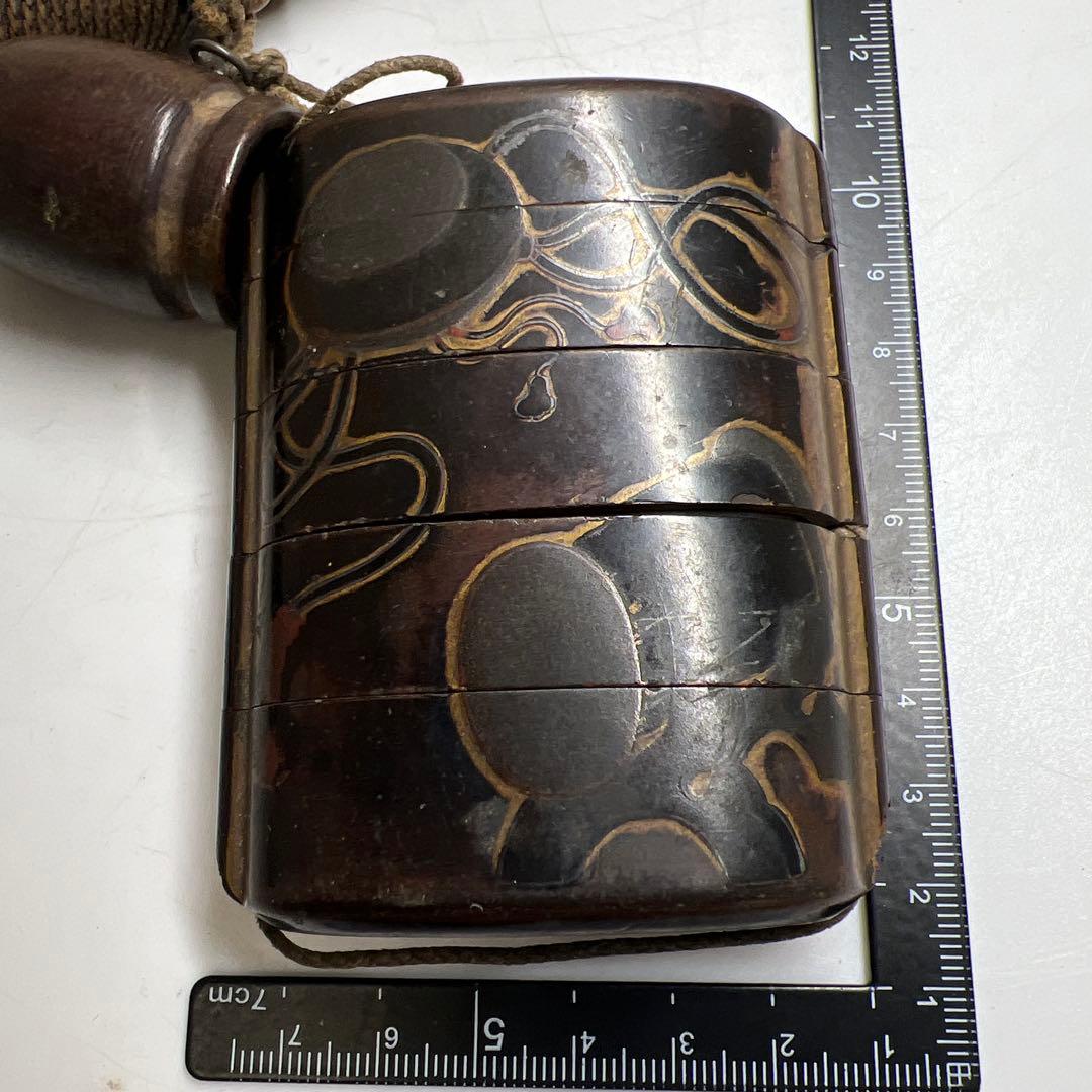 江戸時代　木製印籠、タバコ入　123g 東Y7-1204☆2Fタサオ