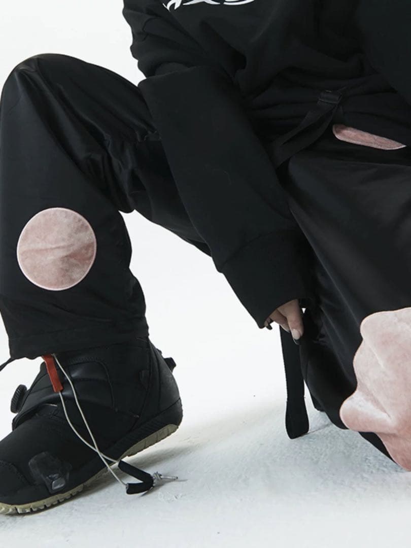 新品未使用 ベルベット調 ドット柄 スキーパンツ S 男女兼用 日常使用可