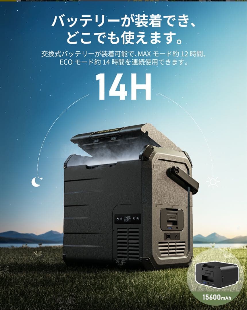お*ん様 送料無料 EENOUR ポータブル冷蔵庫D18 大人気　18L