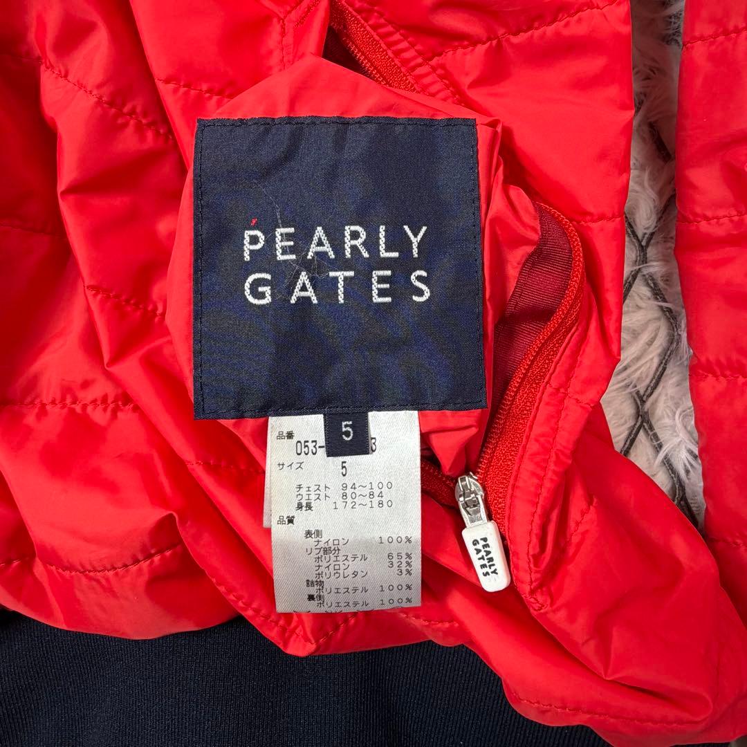 【超美品】中綿リバーシブル2WAYスニード ブルゾン PEARLY GATES