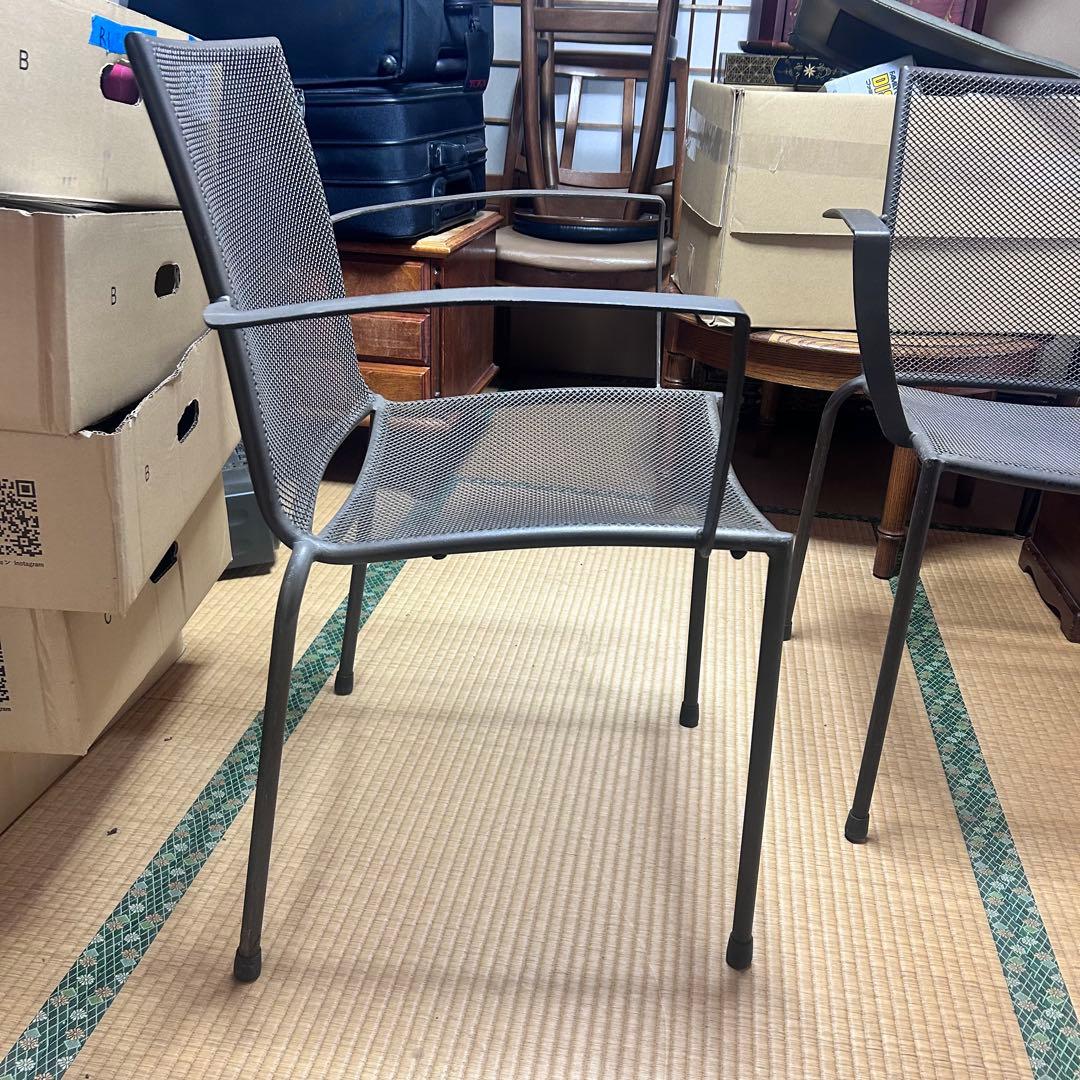 RESTAREA ラスティアームチェア RUSTY メタルメッシュ 2脚セット