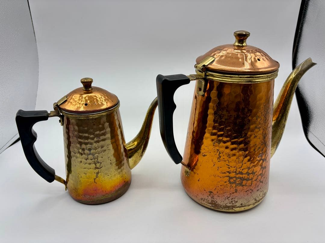 ※希少:Kalita 蝶番付き銅ポット0.7l &1.5l