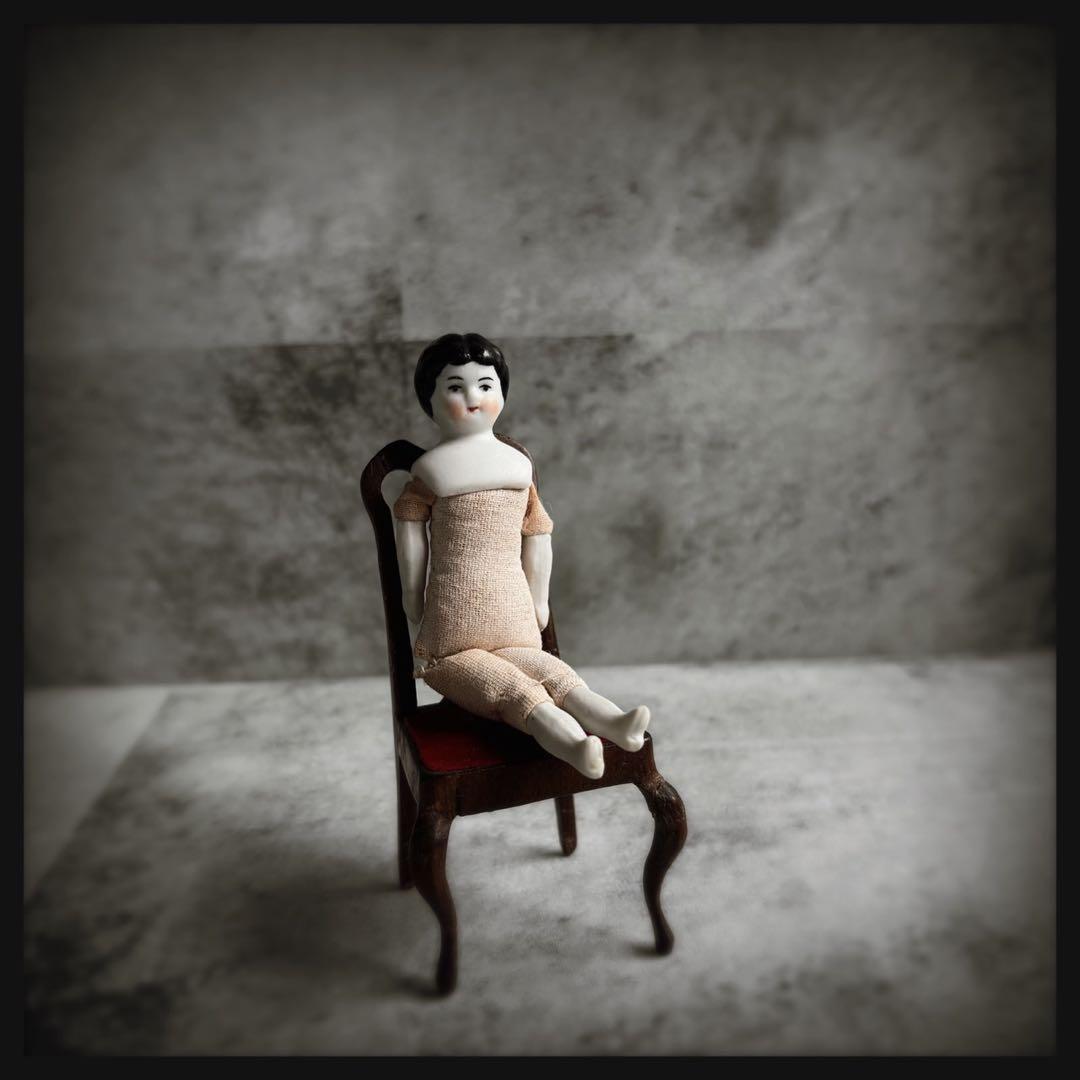 アンティーク 小さなチャイナヘッドドール　Ａ ビスクドール