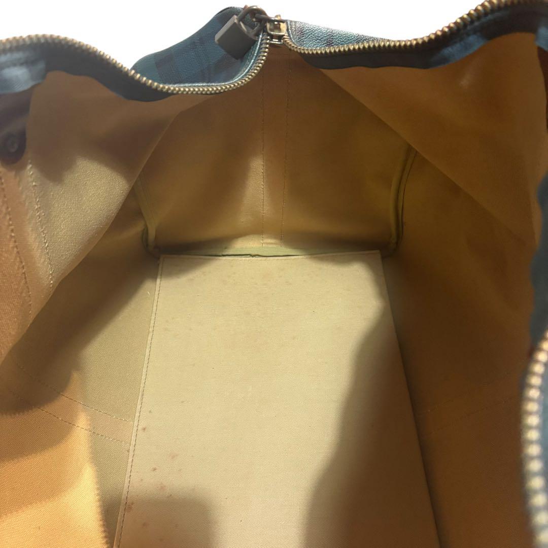 美品 ポロラルフローレン ボストンバッグ 2way チェック PVC 大容量