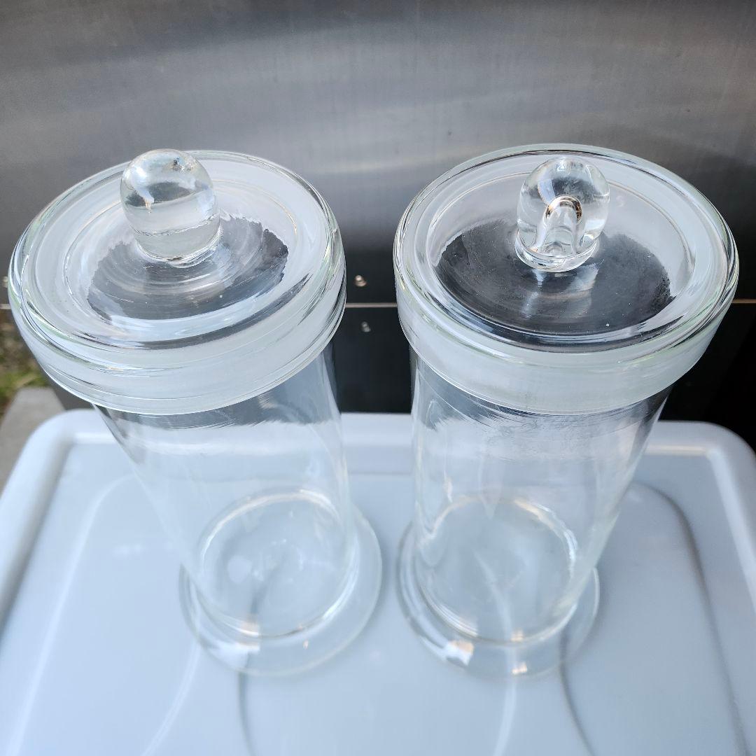 ガラス製 標本瓶2本(現在在庫16本)