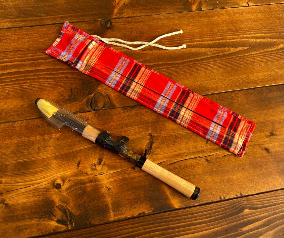 トラウトロッド　テレスコロッド　コンパクトロッド　天然木　ウッドリールシート